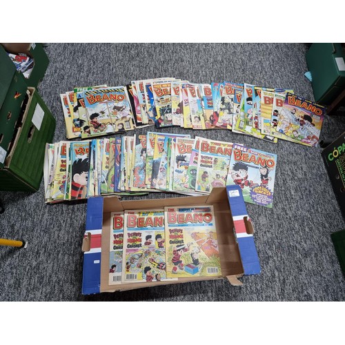 280 - A box containing a large stack of Beano comics from the 1990's to 2000's. Please study photos for mo... 