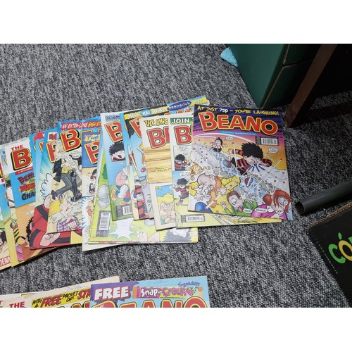 280 - A box containing a large stack of Beano comics from the 1990's to 2000's. Please study photos for mo... 