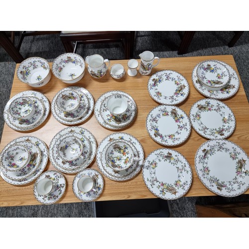 286 - A 35 piece part tea set by Aynsley made for Lawleys.