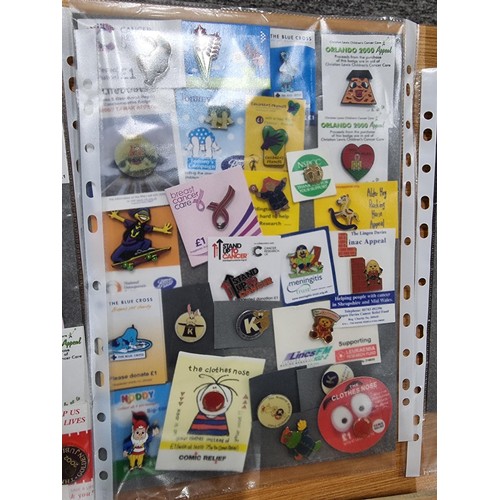 294 - Very large qty. of various collectable pin badges mostly charity related to inc a suite of 12 x vari... 