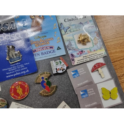 294 - Very large qty. of various collectable pin badges mostly charity related to inc a suite of 12 x vari... 