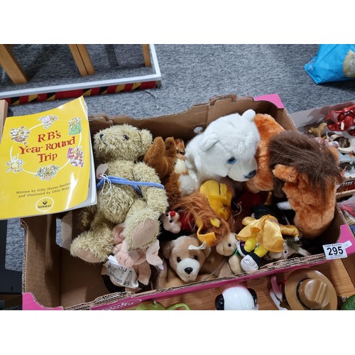 295 - 2 x boxes of vintage collectable toys to inc a large qty of McDonalds toys from the 90's, a qty of t... 