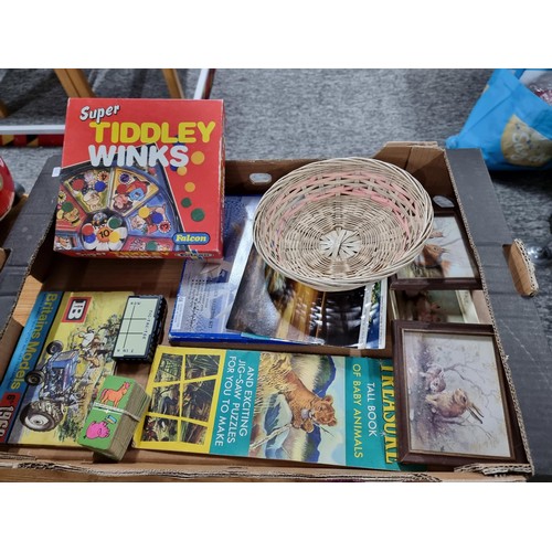 296 - Large collection in three boxes of vintage collectable items to include vintage Troll figures, Pokém... 