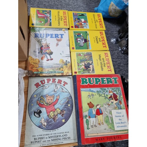 297 - Large collection of Rupert the bear books to include 45 books and 2 annuals with many early issues f... 