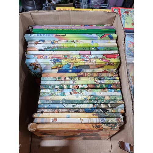 297 - Large collection of Rupert the bear books to include 45 books and 2 annuals with many early issues f... 