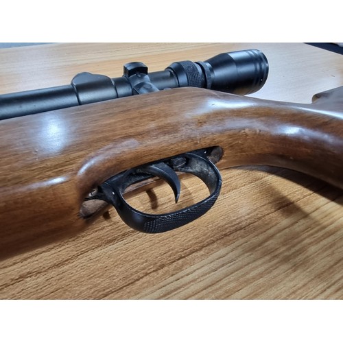 306 - BAM .22 air rifle XS/B20 in great working condition with 3/9 X40 scope attached. Proof of age requir... 