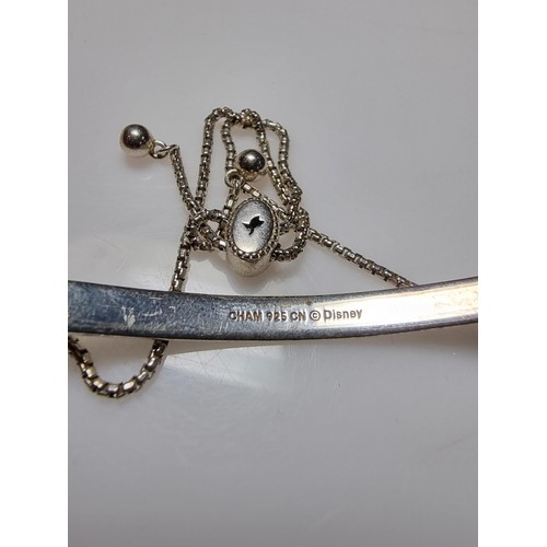 335 - A 925 silver adjustable bracelet by Disney marked with the Mary Poppins phrase 