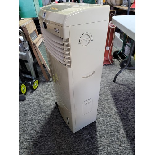 90 - Good quality air cooler and heater by Excellent electrics on castors, height 88cm, width 38cm depth ... 