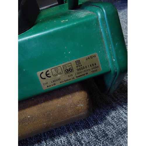 134 - Qualcast classic 30 lawn mower electric complete with carry box