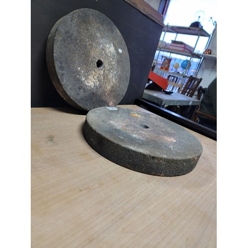 150 - 2x large grinding wheels, diameter 36cm, depth 5cm in good order