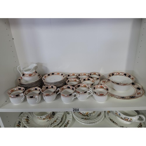 204 - Part Tuscan 35x china teaset inc cups saucers and cake plates all in good order