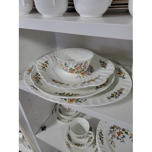 205 - Large quantity of china inc a part Aynsley cottage garden 34 pieces along with Coalport Indian tree ... 