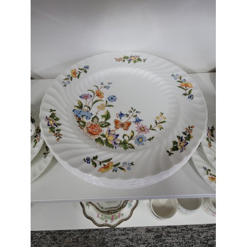 205 - Large quantity of china inc a part Aynsley cottage garden 34 pieces along with Coalport Indian tree ... 