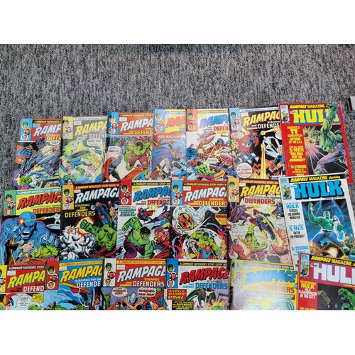 223 - Vintage collection of Rampage and Hulk comics from the 70's, 49 in total, all in good order and have... 