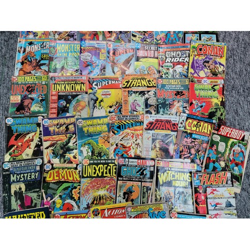 225 - Collection of vintage comics from DC and Marvel mostly from the early to mid 1970's inc Superman, Ba... 