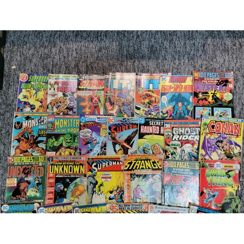 225 - Collection of vintage comics from DC and Marvel mostly from the early to mid 1970's inc Superman, Ba... 