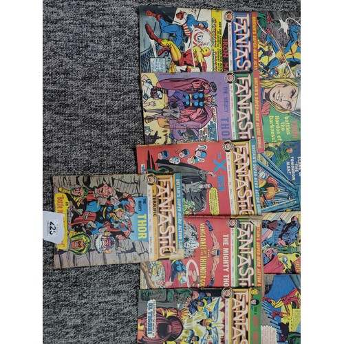 228 - Collection of 37x Fantastic comics from the 1960's featuring many of the Marvel super heroes includi... 