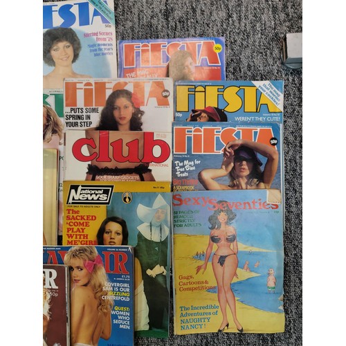 229 - Collection of 20x Adult magazines inc Playboy, Mayfair, Fiesta, Club etc mostly from the 1970's and ... 