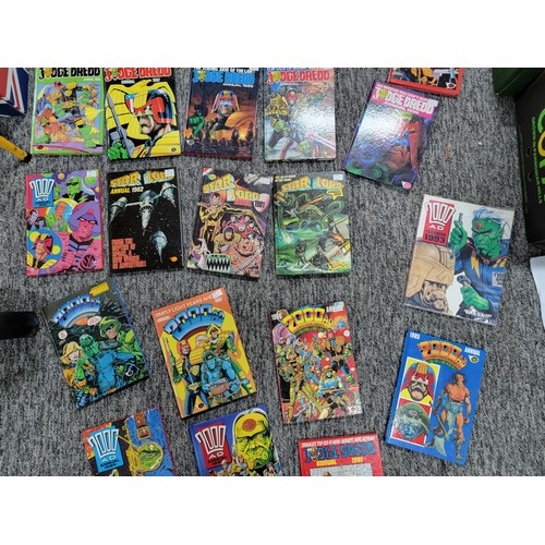 230 - Collection of 23x 2000AD annuals 1978/1990 with Judge Dredd and all 3 of the Starlord annuals issued... 