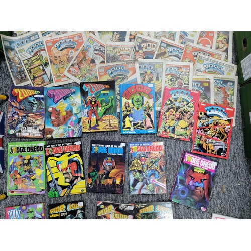 230 - Collection of 23x 2000AD annuals 1978/1990 with Judge Dredd and all 3 of the Starlord annuals issued... 