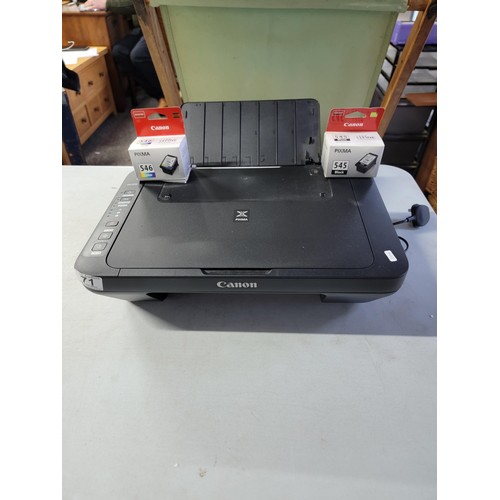 71 - Cannon Pixma MG3050 printer scanner along with a complete black and colour as new cartridges