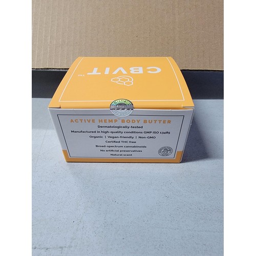 72 - 2x boxes CBVIT body butter, each box contains 30 individual boxes, each box is sealed and contains 2... 