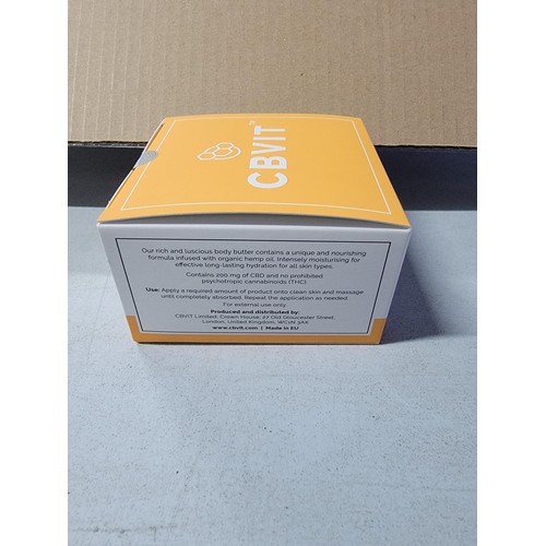 72 - 2x boxes CBVIT body butter, each box contains 30 individual boxes, each box is sealed and contains 2... 