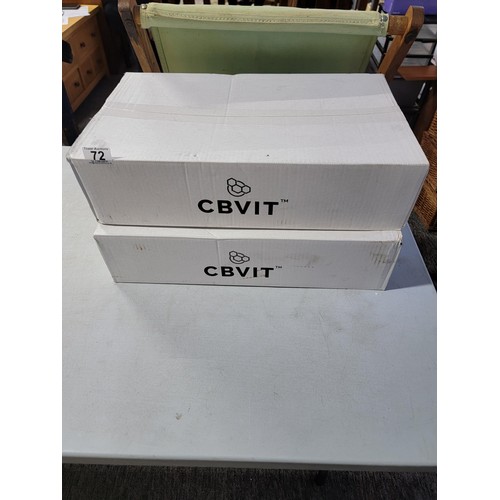 72 - 2x boxes CBVIT body butter, each box contains 30 individual boxes, each box is sealed and contains 2... 