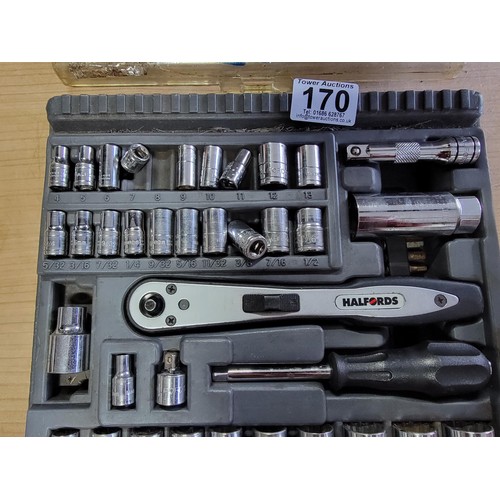 170 - Socket set by Halfords has one piece missing otherwise in good order