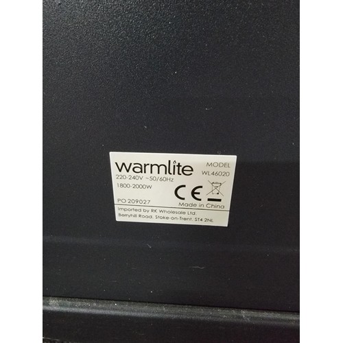 197 - Warmlite electric fire 1800 - 2000w model WL46020 double door with flame effect