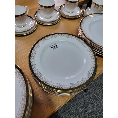 199 - Grafton majestic 42 piece part dinner set in as new condition includes dinner plates, salad plates, ... 