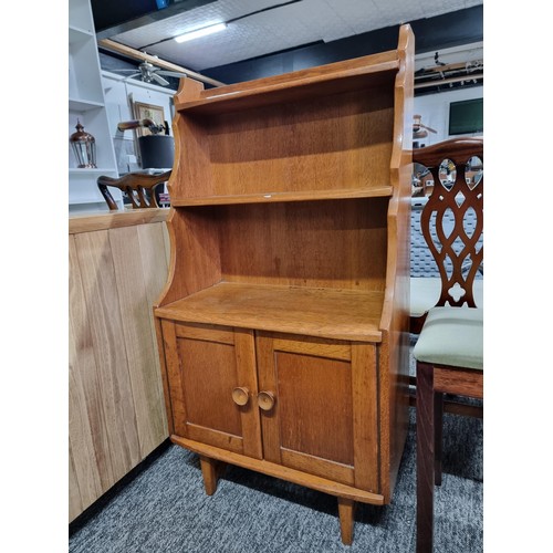 507 - Good quality vintage hand made book case cupboard in solid oak very well made by the vendors family ... 