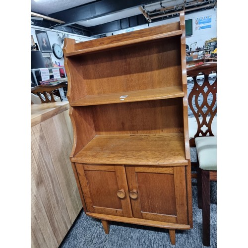 507 - Good quality vintage hand made book case cupboard in solid oak very well made by the vendors family ... 