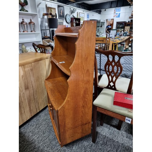 507 - Good quality vintage hand made book case cupboard in solid oak very well made by the vendors family ... 