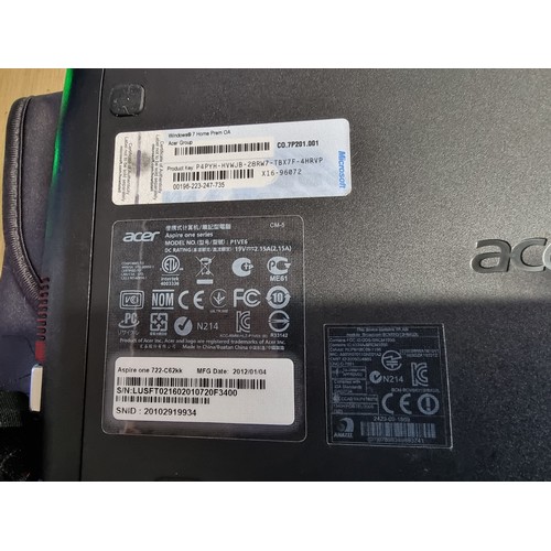 192B - Acer Aspire One note book with windows 10 pro installed 4GB of RAM 320GB HDD, in full working order ... 