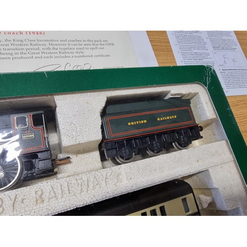 279 - A brand new old stock Hornby R2084 King Charles II train pack 6009 with loco and tender 3 GWR chocol... 