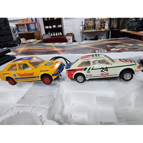 283 - A vintage Scalextric Night Stages set fully complete including its 2 cars, in very clean condition a... 