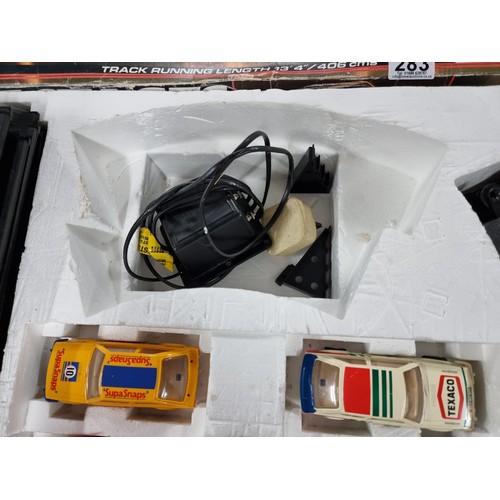 283 - A vintage Scalextric Night Stages set fully complete including its 2 cars, in very clean condition a... 