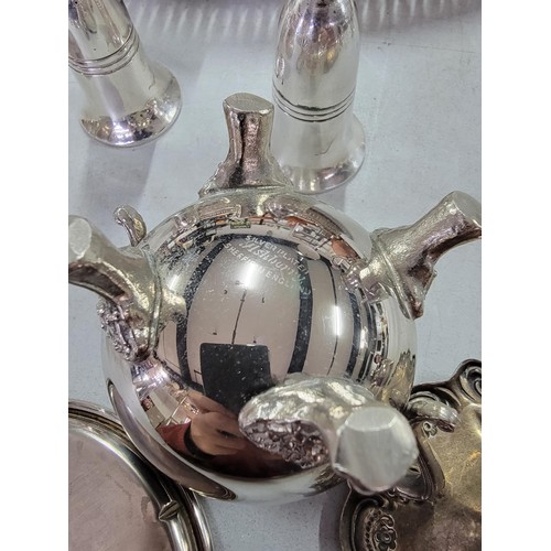 25 - Quantity of plated ware by Ashberrys inc 2x coffee pots, cream jugs, sugar bowl, along with goblets,... 