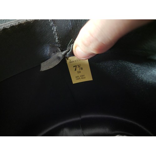 39 - Boxed as new black Master Hatters of Texas Stetson hat in good order RRP £40 size 59cm