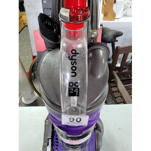 90 - Dyson DC 24 vacuum cleaner with adjustable handle fully stripped and refurbished cleaned ready for n... 