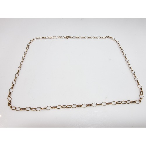 494 - Vintage 9ct yellow gold belcher link neck chain classic 1980's fully hallmarked in excellent clean b... 