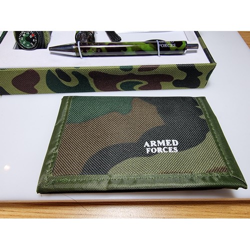 504A - Armed forces cased gift set to inc. a watch, torch, pen & wallet in unused condition would be a grea... 