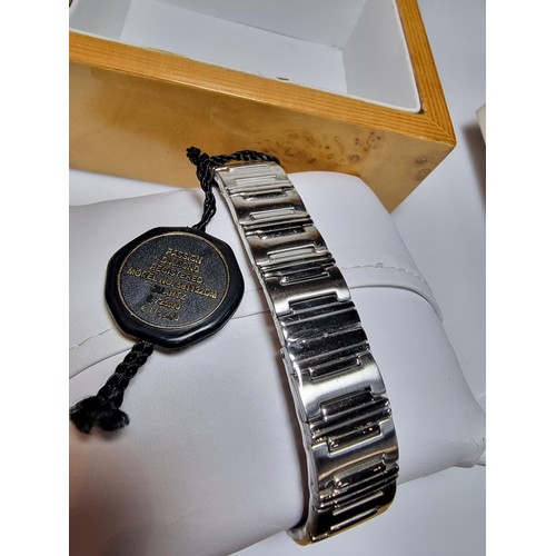 505 - Good quality unused Krug Baumen dress gents watch with a MOP dial inset with 11 real diamonds fitted... 