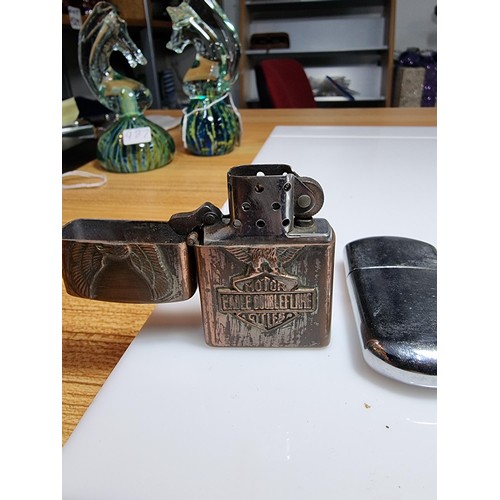 507 - 8 x collectable vintage lighters all Zippo style to inc. an original Zippo lighter an Eagle double f... 