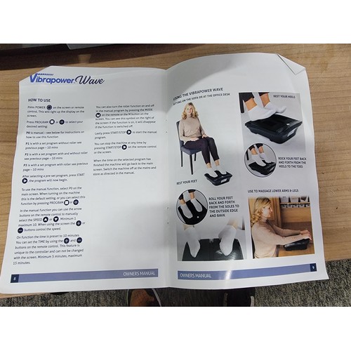 162 - Vibra-power wave feet massager in good order with power cable