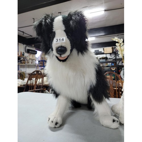 2x large plush toy border collie sheep dogs in good order