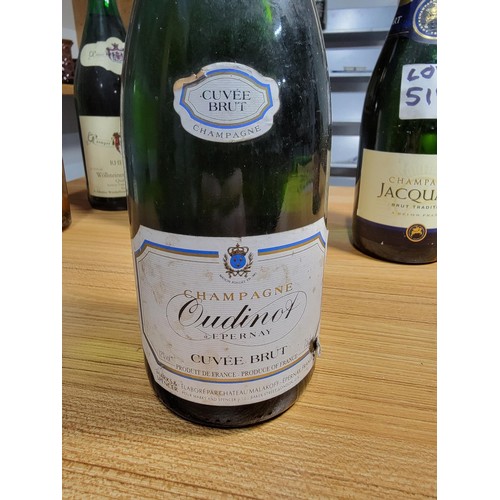 519 - 6x bottles of vintage sealed wine inc Jacquart Champagne, Barsac tanners wines, Rheinhessen 1990, M&... 