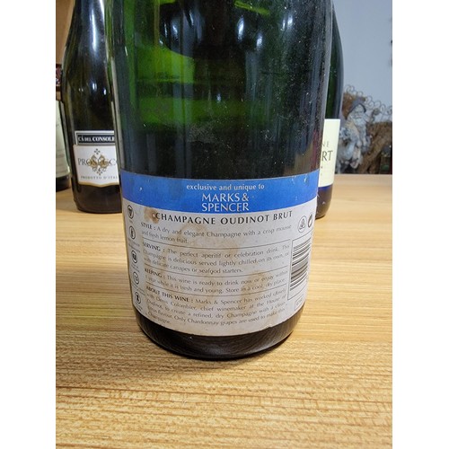 519 - 6x bottles of vintage sealed wine inc Jacquart Champagne, Barsac tanners wines, Rheinhessen 1990, M&... 