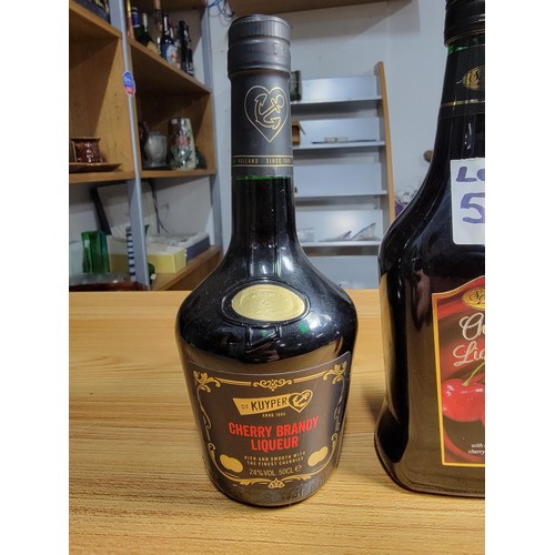 520 - 3x vintage bottles of liqueurs inc Serenade cherry liqueur 50cl, De Kuyper 2x Cherry Brandy Liqure 5... 